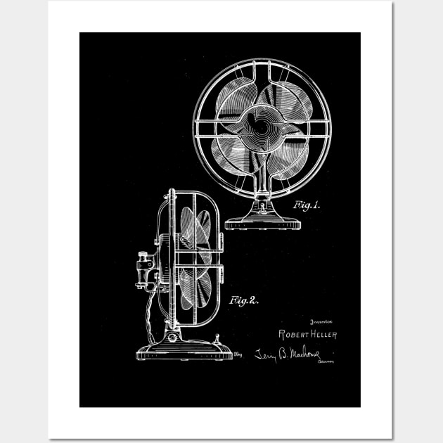 Electric Fan Vintage Patent Drawing Wall Art by TheYoungDesigns